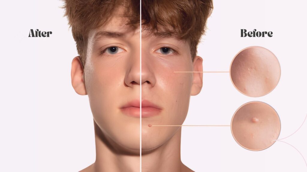 Moxi Laser and Salmon DNA for Men treatments - Before and After Adam from Troy MI