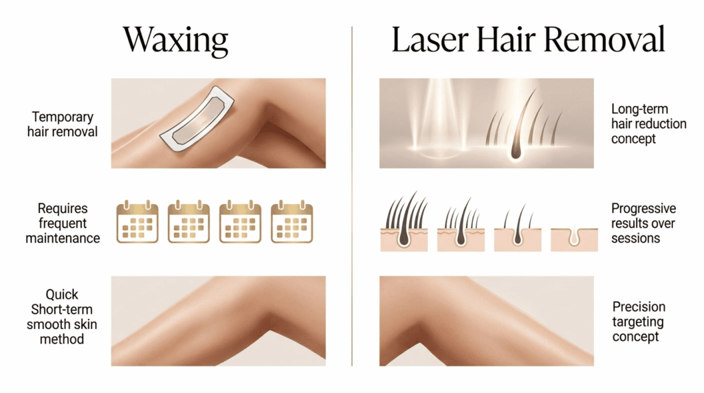 laser hair removal vs waxing cost, process, and results