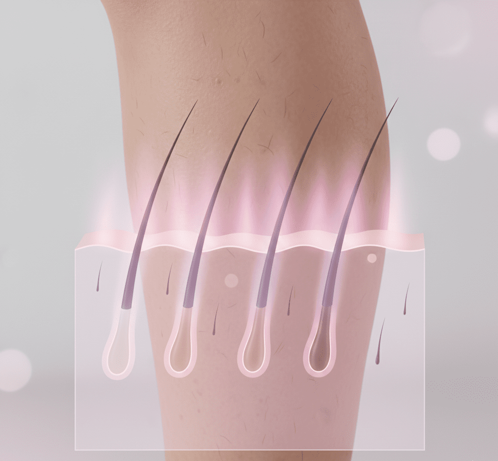 the concept of stronger and deeper follicle targeting in advanced laser hair reduction treatment