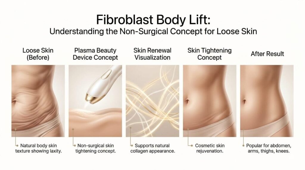 Fibroblast Body lift treatment for loose skin after weight loss and post-pregnancy
